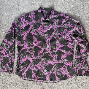 DAPPER DAY ‘Kyōsai Crows’ Century Shirt in Stretch Cotton- Men's Sz. 2XL - EUC